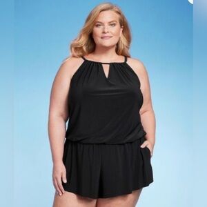 WOMEN’S One Piece High Neck Swim Romper